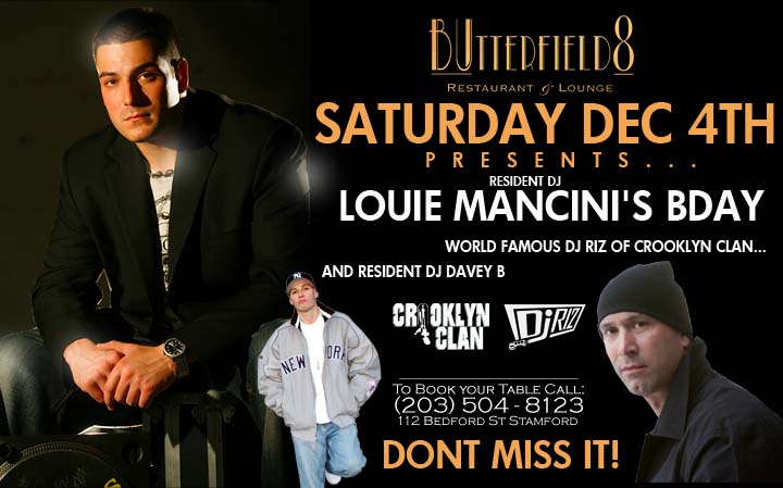 DJ Riz (Crooklyn Clan) at Butterfield 8 Saturday December 4th, 2010